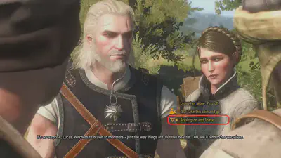 Dialogue selection in Witcher 3